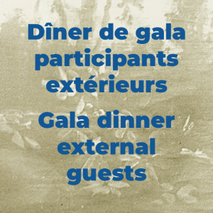 Dîner de gala participants extérieurs / Gala dinner external guests